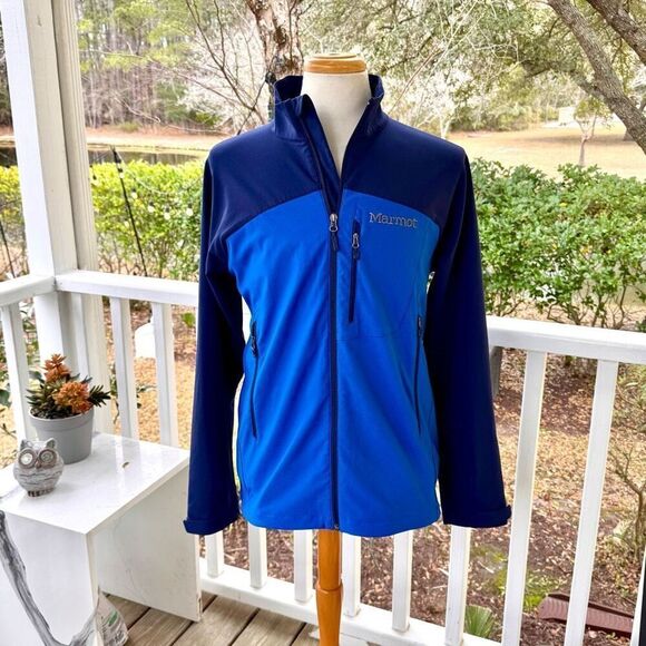 Marmot M3 Bero Softshell Full Zip Windproof Jacket. Blue. Large. - Picture 1 of 10